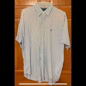Polo by Ralph Lauren Men's Blue Checkered Shirt